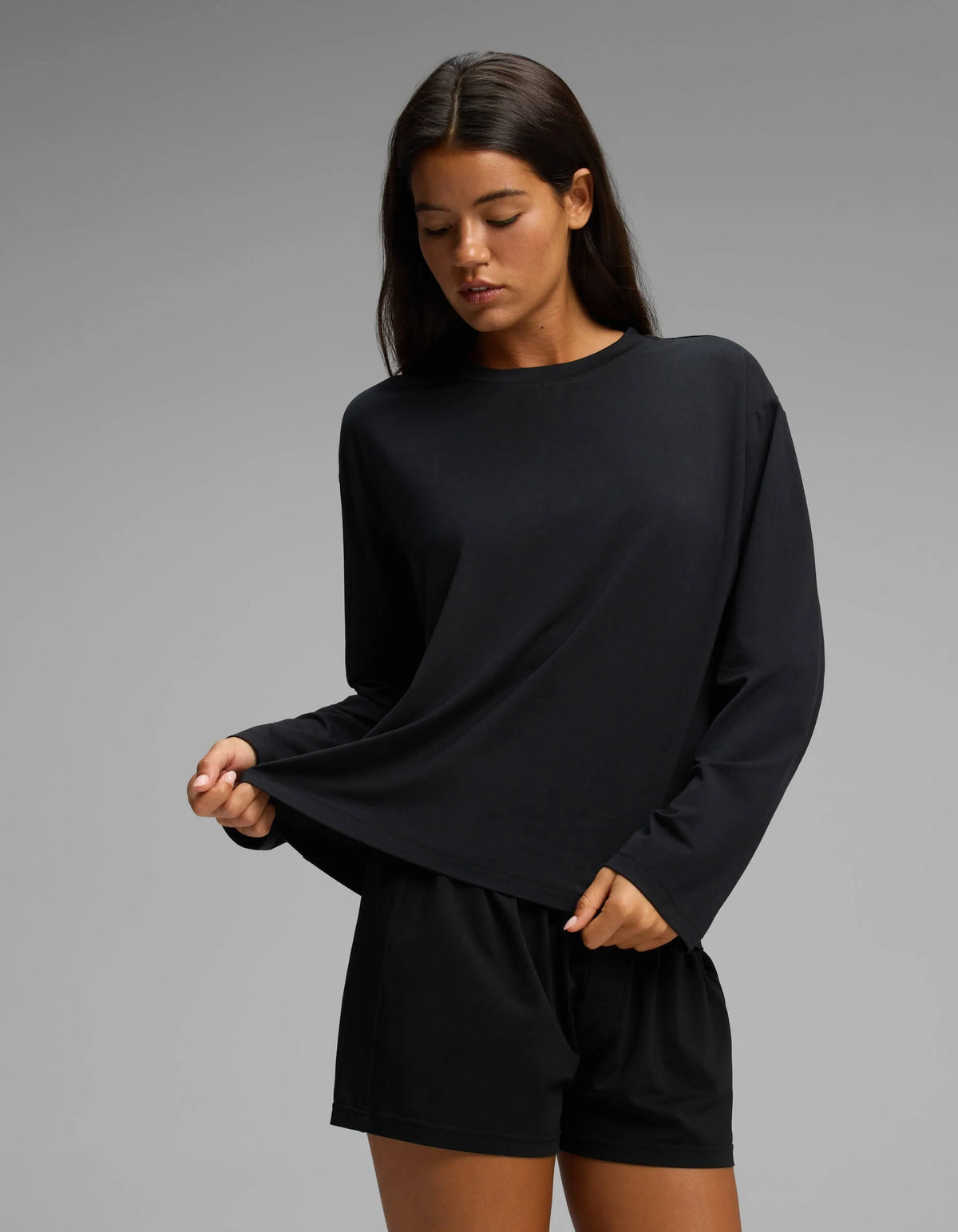 Women's First Layer Long Sleeve Sleep Tee & Boxer Short Set